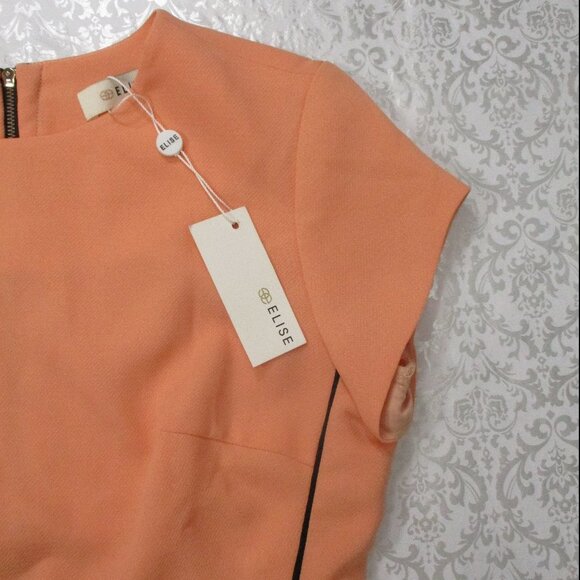 ELISE Orange Dress NWT Size Medium - Picture 7 of 10
